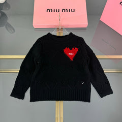 Heart-Shaped Jacquard Sweater
