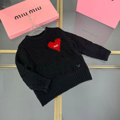 Heart-Shaped Jacquard Sweater