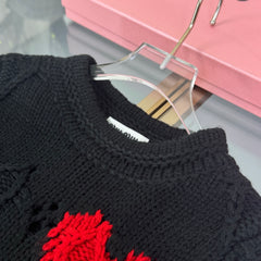 Heart-Shaped Jacquard Sweater