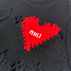 Heart-Shaped Jacquard Sweater