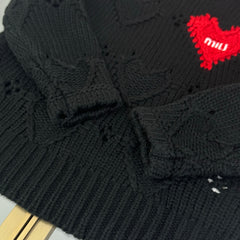 Heart-Shaped Jacquard Sweater