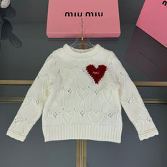 Heart-Shaped Jacquard Sweater