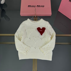 Heart-Shaped Jacquard Sweater