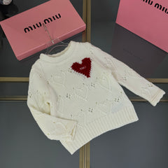 Heart-Shaped Jacquard Sweater