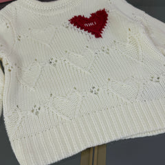 Heart-Shaped Jacquard Sweater