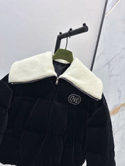 Velvet Teddy Bear Collar Down Jacket