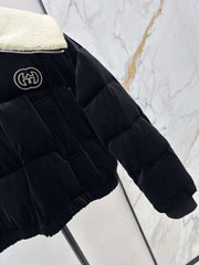 Velvet Teddy Bear Collar Down Jacket