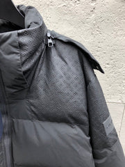 Patchwork Zipper Down Jacket