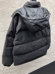 Patchwork Zipper Down Jacket