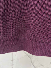 Letter Appliqué Wool Knit Sweater