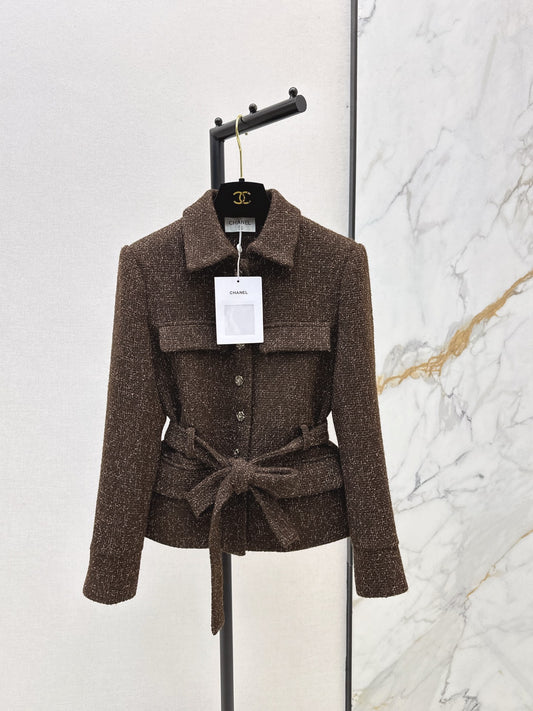 Woven Tweed Coat