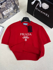Knitted crew neck short sleeve