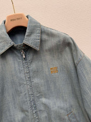 Light blue washed denim jacket