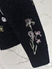 3D Butterfly Embroidered Delicate Knit Cardigan