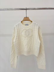 Retro cable knit sweater