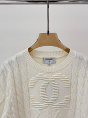 Retro cable knit sweater