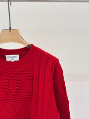 Retro cable knit sweater