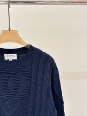 Retro cable knit sweater