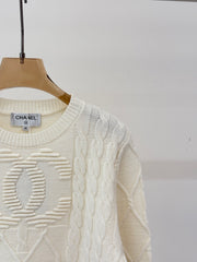 Retro cable knit sweater