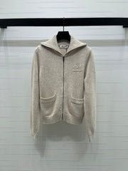 Knitted Zip-Up Cardigan