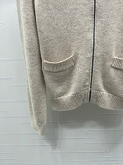 Knitted Zip-Up Cardigan