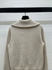 Knitted Zip-Up Cardigan