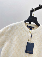 Jacquard fleece cardigan