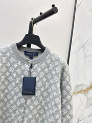 Jacquard fleece cardigan