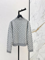 Jacquard fleece cardigan