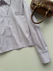 Striped Embroidered Shirt