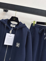 Badge-decorated casual set
