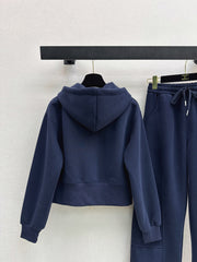 Badge-decorated casual set