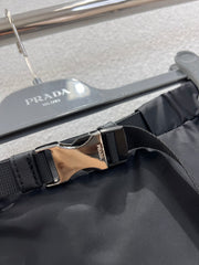 Classic Nylon Belted Midi Skirt