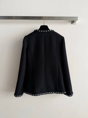 Classic Crew Neck Tweed Jacket