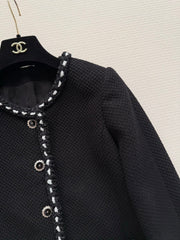 Classic Crew Neck Tweed Jacket