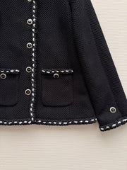 Classic Crew Neck Tweed Jacket