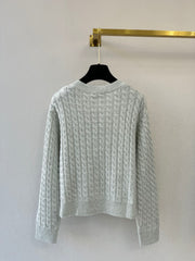 V-neck pullover sweater