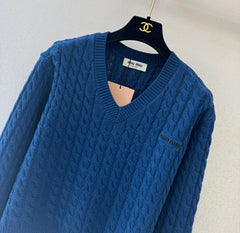 V-neck pullover sweater