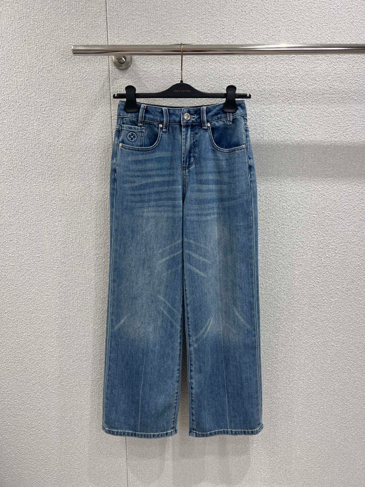 Embossed Pocket Jeans