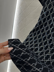 Rhinestone Short-Sleeve Dress