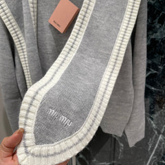 Navy collar shawl cardigan