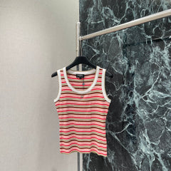 Striped Knit Vest