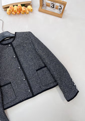 Black and Silver Tweed Short Jacket