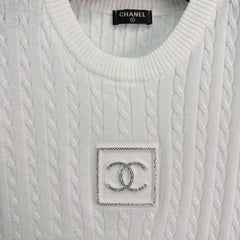 Cable Knit Short-Sleeve Top