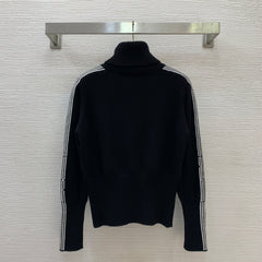 Navy Collar Cardigan Top