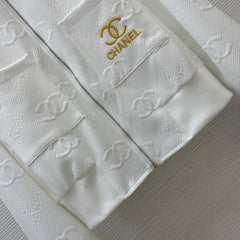 Embossed logo fashion casual sportswear set