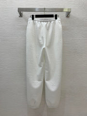 Embossed logo fashion casual sportswear set