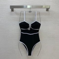 Hollow-out one-piece swimsuit