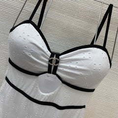 Hollow-out one-piece swimsuit