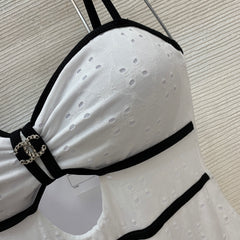 Hollow-out one-piece swimsuit
